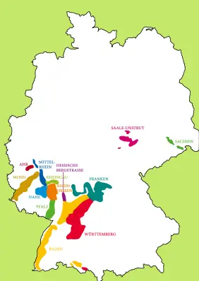 Landkarte deutscher Wein Landkarte deutscher Wein